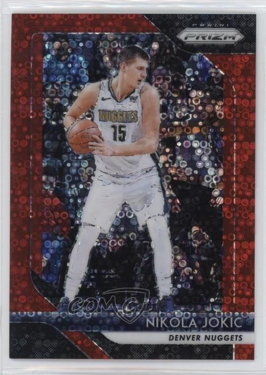 2018-19 Panini Prizm Fast Break Red Prizm 39/125 Nikola Jokic #92 0x3f