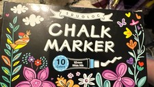 SRUOLOC Chalk Markers 10 Colors 10mm WideNib Chalk/Blackboard Windows Plastic