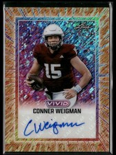 2025 Leaf Vivid #BA-CW2 Conner Weigman Base Auto Shimmer Orange 2/4