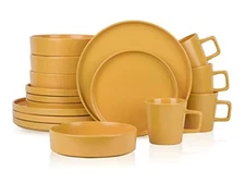 Stone lain Cleo Stoneware Dinnerware Set, 16-Piece Service for 4, Yellow