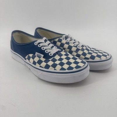 VANS Authentic 60th Anniversary Checkerboard Blue White Size M 6.5 W 8