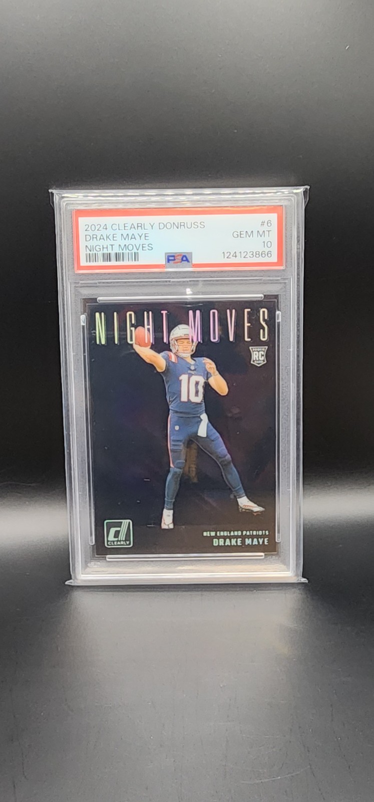 Drake Maye Panini Clearly Donruss Night Moves #6 Base