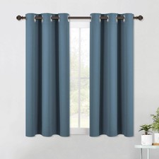 NICETOWN Blackout Curtains, Noise Reducing, Smoky Blue, 2 Panels, W42 x L54