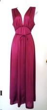 Vtg 70s Vanity Fair Goddess Silky Nylon Sleeveless Empire Maxi Night Gown Sz 38