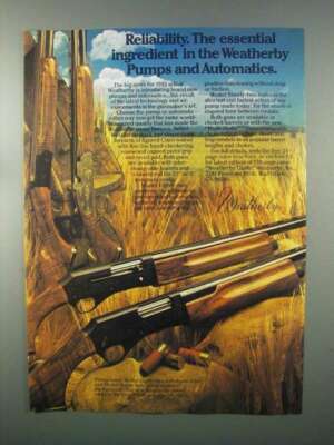 1982 Weatherby Shotgun Ad - Eighty-Two, Ninety-Two Pump