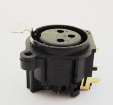 10pcs Black XLR Female Jack Chassis Gold 3Pin PCB Socket