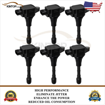 V6 Ignition Coils Set Of 6 Ignition Coils UF617 For Nissan Infiniti 370Z G37 Q50 Q60 3.7L V6 - Includes Removal Tool V6 3.7L Ignition Coils - Foto 9