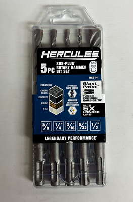 Hercules 5pc SDS-Plus Rotary Hammer Bit Set HA51-1