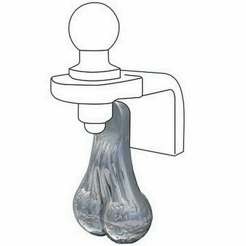 Silver Car Tow Bar Big Balls Shape Of Penis Nuts Testicles Scrotum Tow