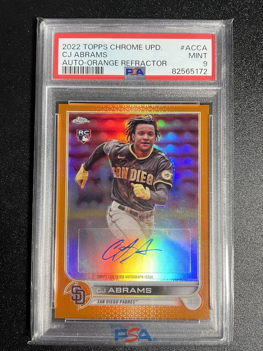 CJ Abrams 2022 Topps Chrome Update Auto Orange Refractor Rookie 