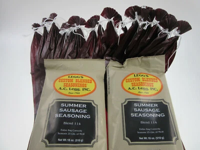 Summer Sausage Seasoning AND Casing Sleeves for 50 lbs. Add Venison, Beef etc