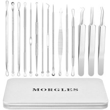 15 Pcs Pimple Popper Tool Kit, Stainless Steel Blackhead Remover Comedone