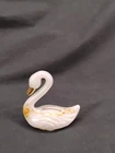 Fenton Swan Figurine 50th Anniversary Artist Signed Hand Painted Glass Art Birds