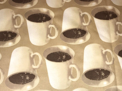 1-1/2 Yds x 54'' Heavyweight 100% Cotton Home Decor Upholstery Fabric Cup Coffee