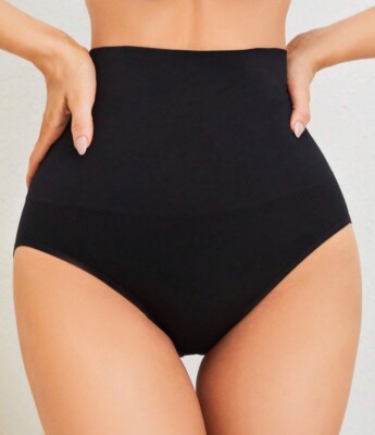 NWT High Waisted Shapewear Shaping Panty Size S Black 90% Polyamide 10% Elastane