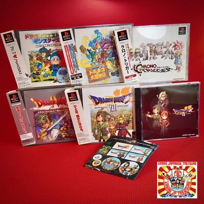 Lot 6 Dragon Quest PS PS1 4 7 Memory Monsters 1 2 Torneko Chrono Akira Toriyama