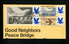 Ranto Cachet US FDC #2878 on 1721 combo w/ 1552 Peace Bridge Good Neighbors 1994