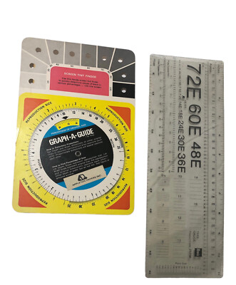 Ruler Gauge Appleton Papers GRAPH-A-GUIDE Screen Tint Print Proportion ...