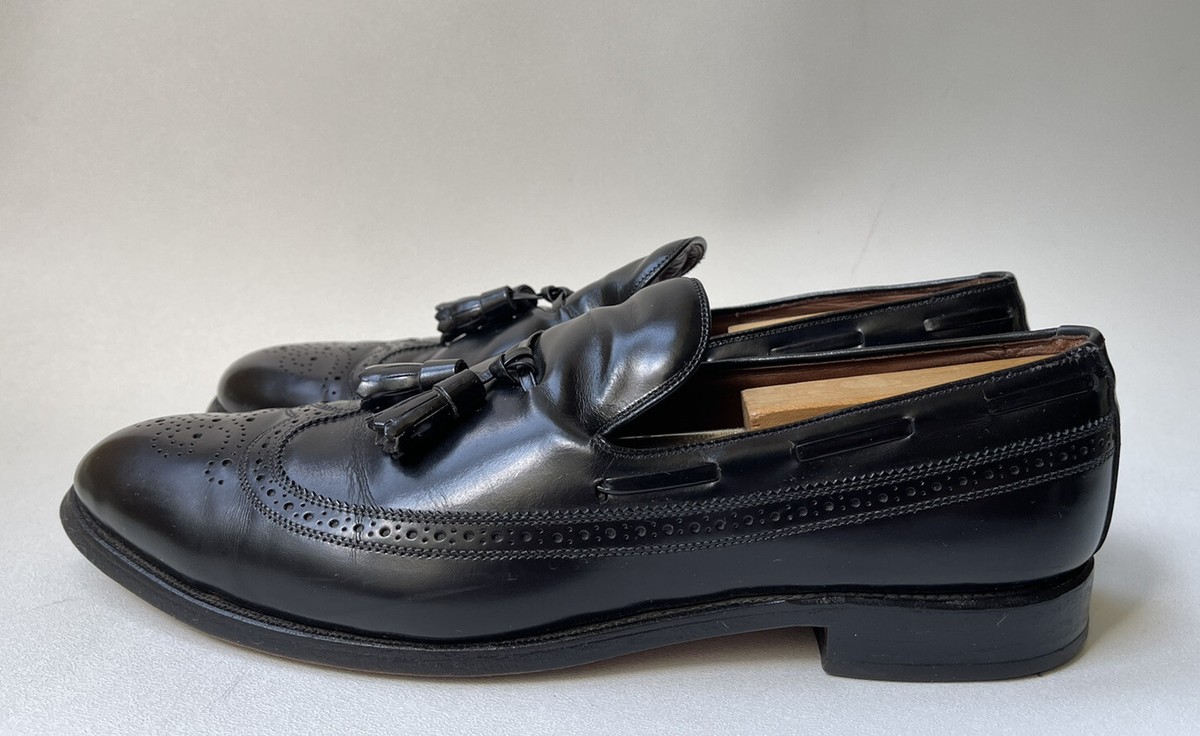 Allen Edmonds Berwick Black Leather Wingtip Tassel Loafer  display picture 2