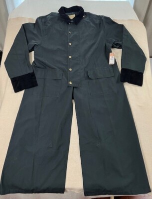 Vintage SCULLY Coveralls Men L Gray Bibs Chore Barn Wide Leg Miner Workwear New