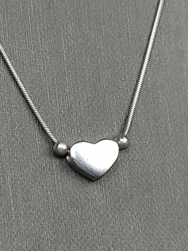Floating Heart Bead Pendant Necklace | eBay
