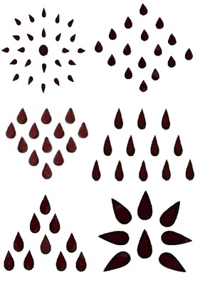 Vama Fashions Maroon  Small Bindis (bindi for women red) free shipping