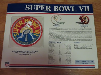Super Bowl VII MIAMI DOLPHINS vs WASHINGTON REDSKINS 4