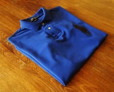 Ralph Lauren size L Slim Knit Men's Polo Shirts Short Sleeve Blue