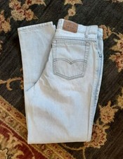Vintage Womens Levis Jeans High Rise Tapered Light Wash Denim Jeans 70s