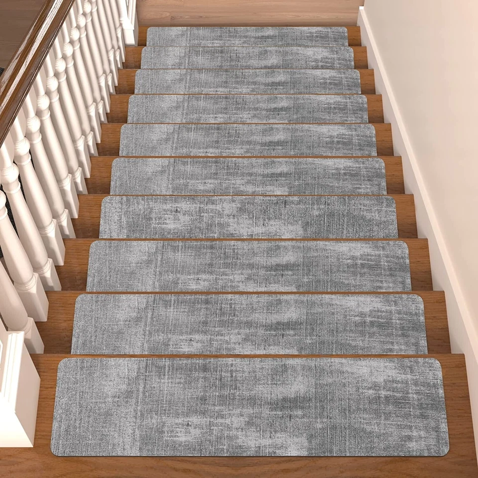 JIANS CARPET Non-Slip Stair Treads for Wooden Steps Stair Treads Carpet Indoor, 15 pcs 8*30in
