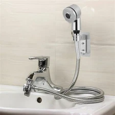 Handheld Bathroom Sink Faucet Sprayer Hose Set Tap Attachment Shower Sprinkler G