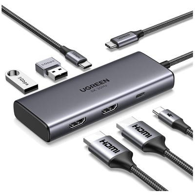 Revodok 206 USB C Hub 2 HDMI USB C Docking Station Dual HDMI, USB C/USB A 3.0...