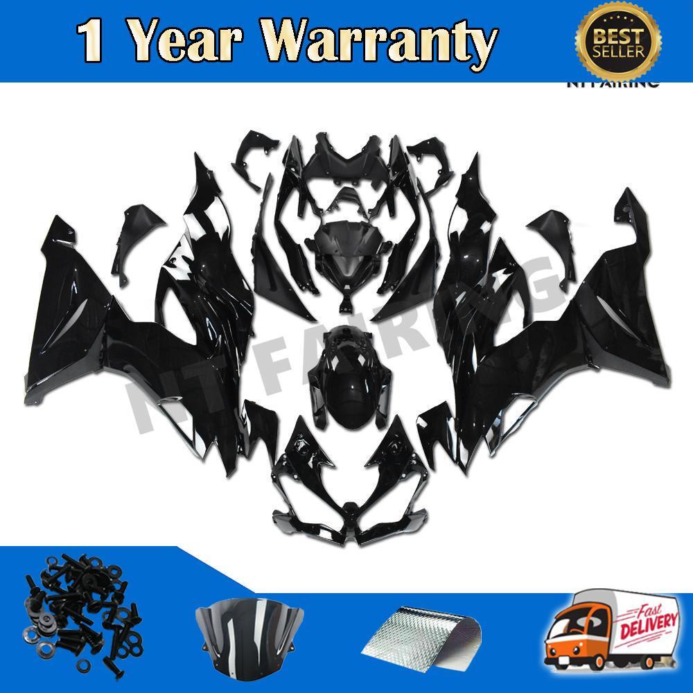 Injection Glossy Black Fairings Fit Kawasaki 20192020 2021 Injection Glossy Black Fairings Fit Kawasaki 20192020 2021