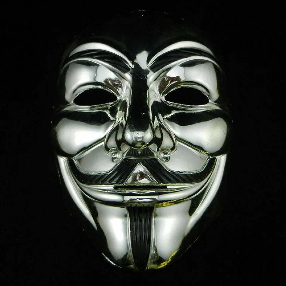 2x Funny V Vendetta Halloween Fancy Cosplay Party Create Guy Anonymous Mask.... - Image 3 of 4