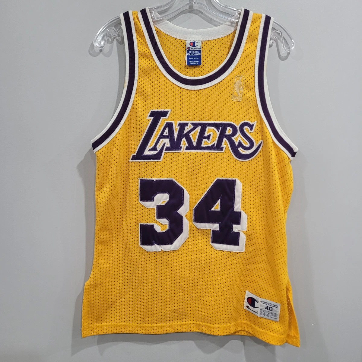 Vintage 90s LA Lakers Shaquille O'Neal 34 Jersey Champion L NBA Basketball