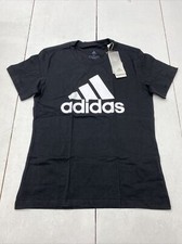 Adidas Black Essentials Logo Tee Women's Size Small NEW
