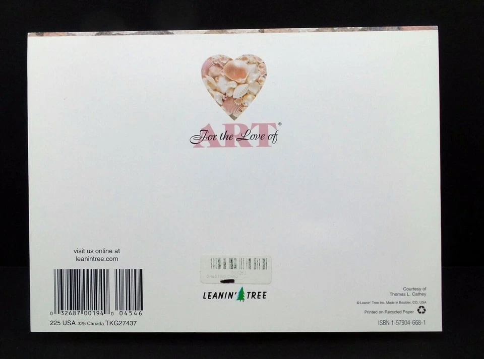 Seashell Thank You Greeting Card Sea Shell Leanin Tree New - Image 3 of 4