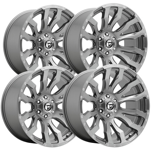 (Set of 4) Fuel D693 Blitz 22x10 5x5" 18mm Platinum Wheels Rims 22