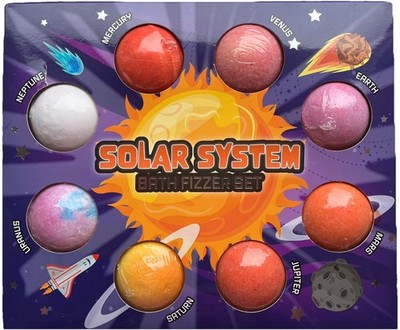 Sonnensystem Weltraum Planeten Badebomben Bath Fizzers Geschenkset für Kinder Kids '' 