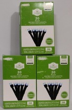 Holiday Time Christmas Decor 20 Count Led Micro Blue Color String Lights Sets,