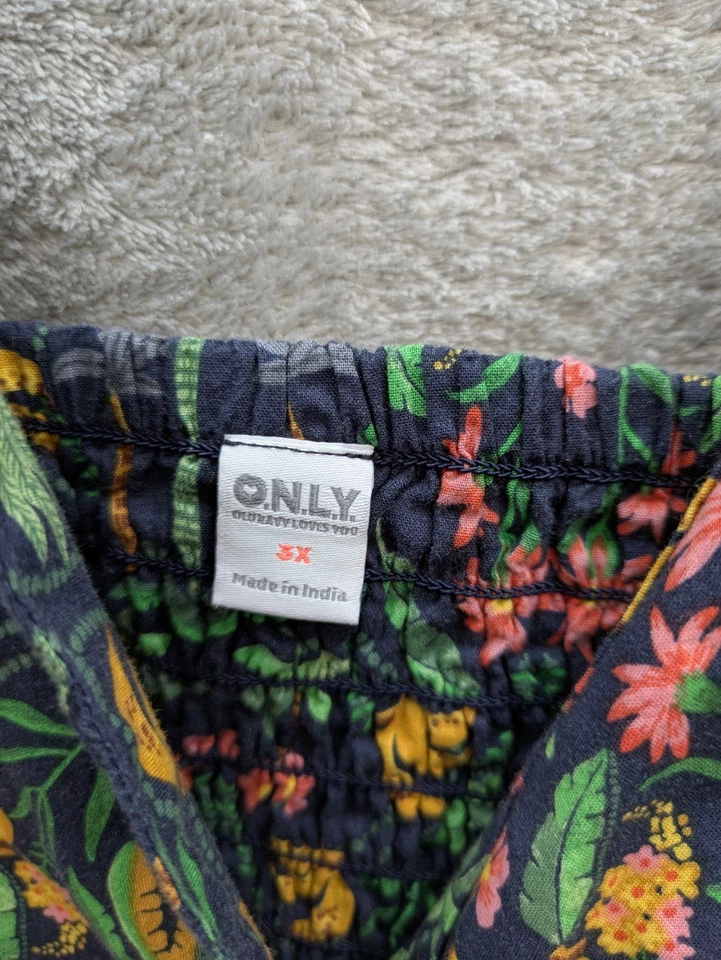 Women's Bralette Plus Size 3X Floral Tropical Jungle Bohemian - Image 2 of 4