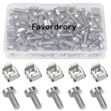 30 Pack M6 X 20Mm Rack Mount Cage Nuts, Screws and Washers for Rack Mount Server