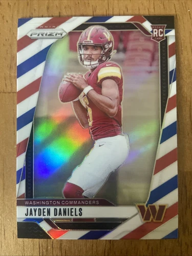 2024 Panini Prizm #347 Jayden Daniels (RC) - Red White & Blue - MINT