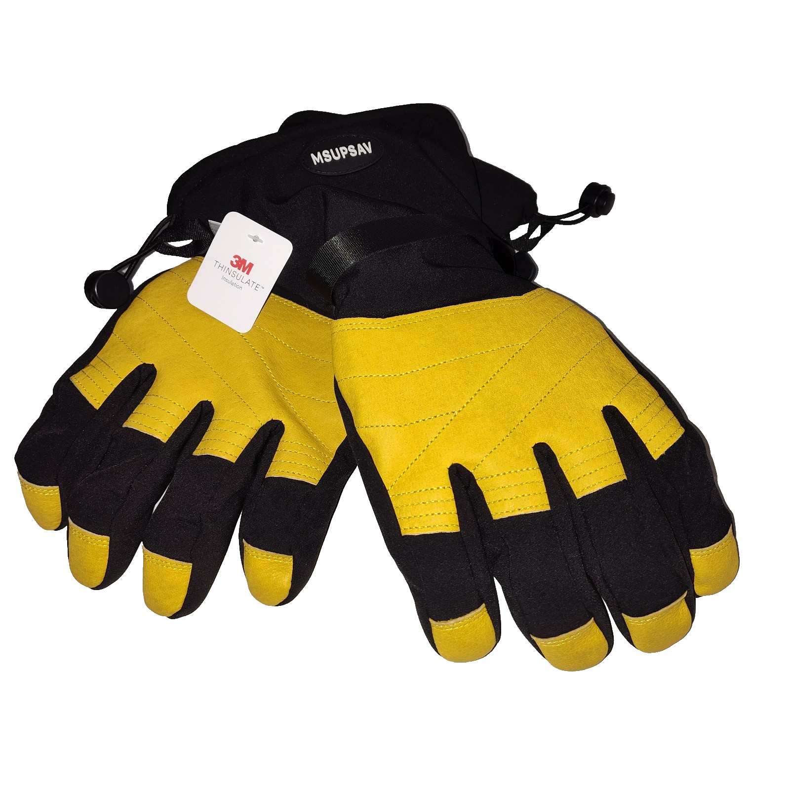 3M Thinsulate Yellow Black Insulated Winter Gloves
