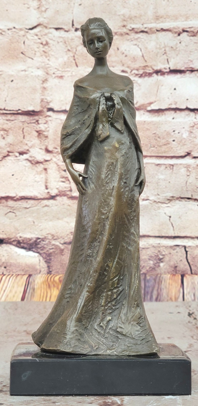ORIGINAL ALDO VITALEH ELEGANT POSE BRONZE SCULPTURE HOT CAST FIGURINE FIGURE