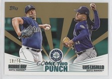 2023 Topps Series 1 One-Two Punch Gold 18/75 Robbie Ray Luis Castillo 05ns