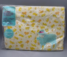 Vintage Carters Fitted Crib Sheet 100 Cotton Animals USA