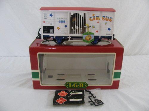 Vagón de circo Lehmann LGB G escala con 4211 figuras de león Aristocraft #4036 | Condition: Used