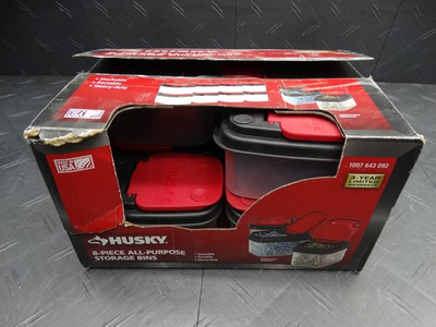 #ad #ad Husky 7 Pack 0.6 QT Storage Bins 26008BLK HD 1007643092 $13.99