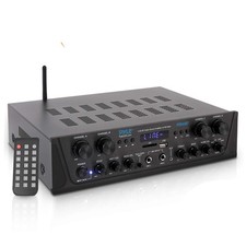 Pyle 500W Karaoke Amplifier with Bluetooth - 4 Channel 4 Channel, Black